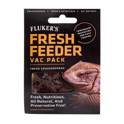 Fluker's Fresh Feeder Vac Pack - Fresh Grasshoppers - 20g (0.7oz)