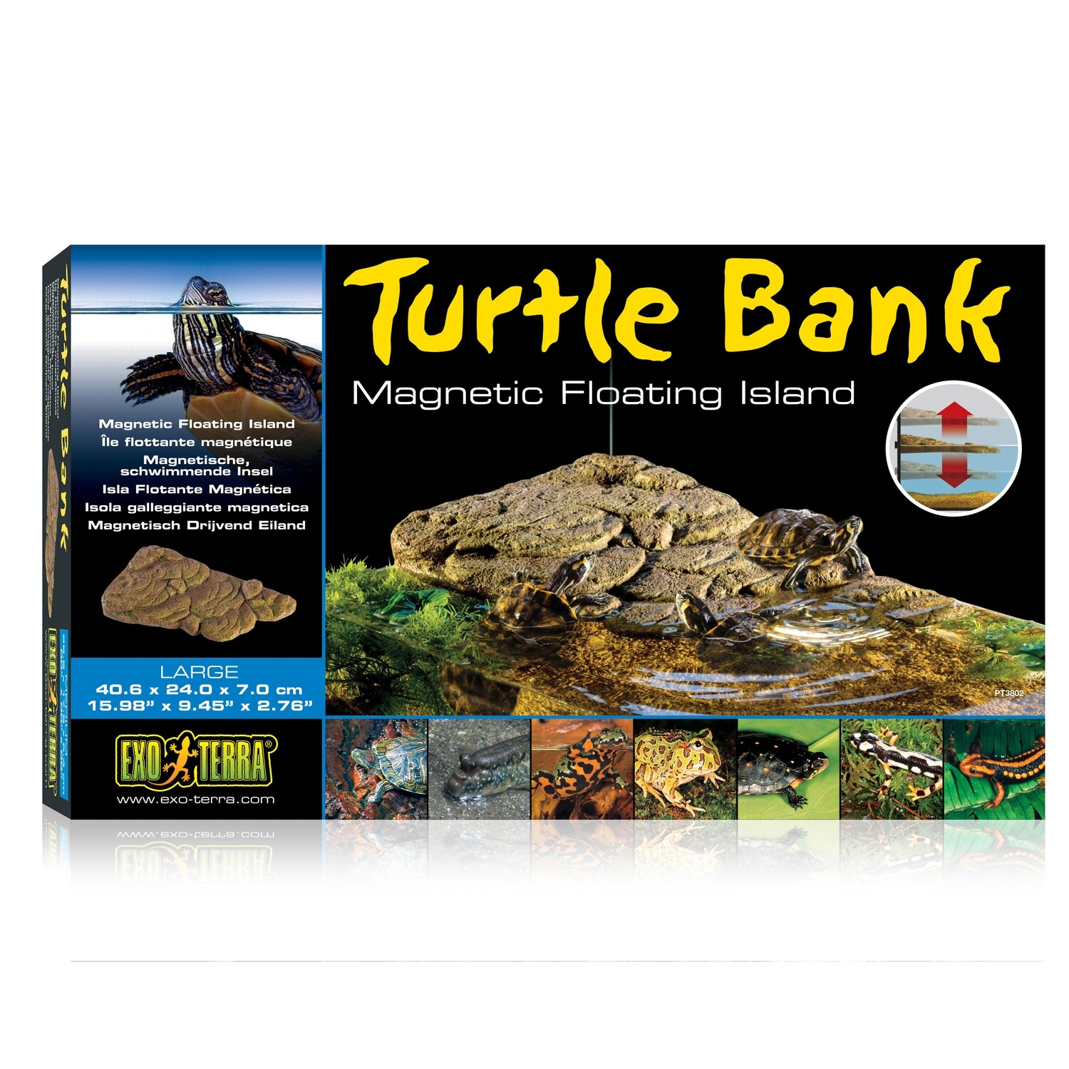 Exo Terra Turtle Bank - Large - 40.6 x 24.0 x 7.0 cm (15.98in x 9.45in x 2.76in)