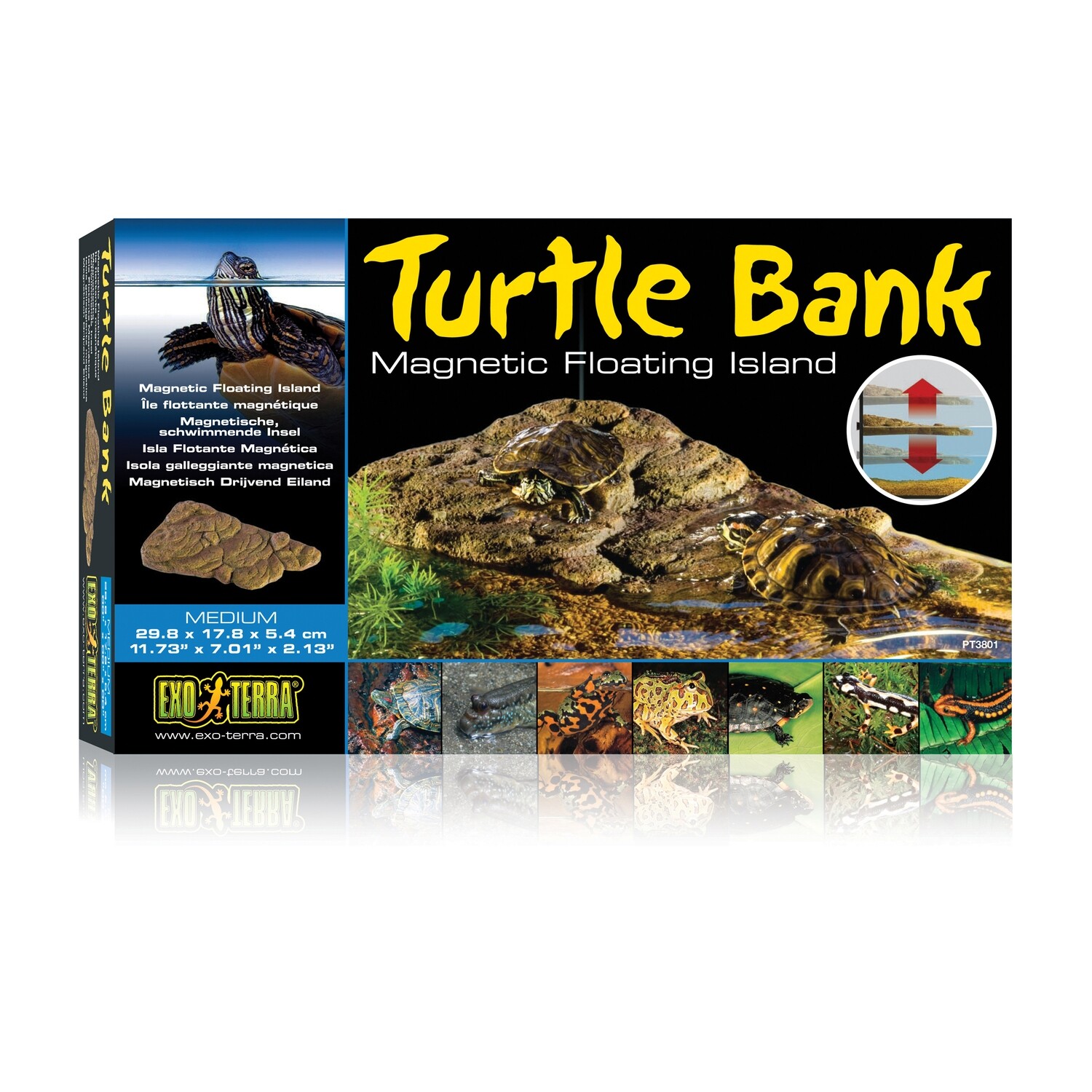 Exo Terra Turtle Bank - Medium - 29.8 x 17.8 x 5.4 cm (11.73in x 7.01in x 2.13in)