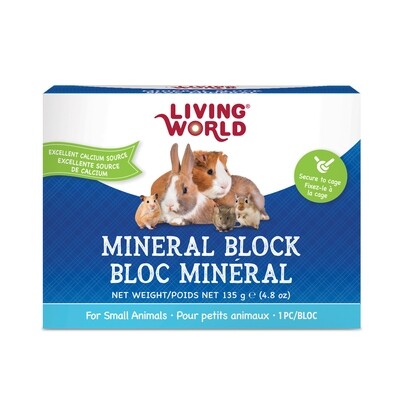 Living World Mineral Block for Small Animals - 135 g (4.8 oz)#61030