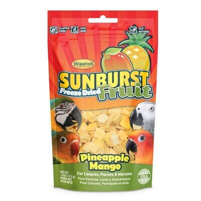 Higgins Sunburst Freeze Dried Fruits - Pineapple/Mango - 14.2g (0.5oz)