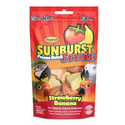 Higgins Sunburst Freeze-Dried Fruits -  Strawberry Banana - 14.2g (0.5oz)