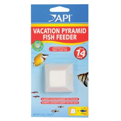 API Vacation Pyramid Fish Feeder - 34g (1.2oz)