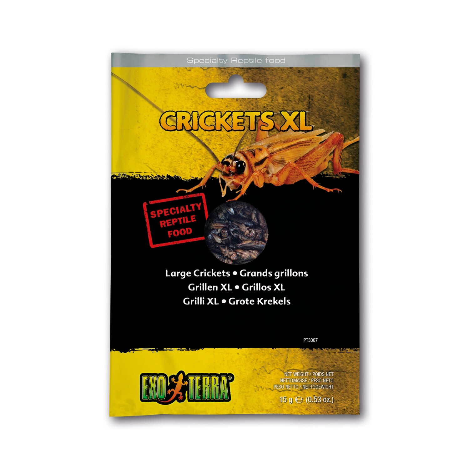 Exo Terra Vacuum Packed Specialty Reptile Foods - Crickets XL - 15 g (0.53 oz)