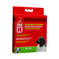 Dogit Nylon Dog Muzzle - Black - Medium