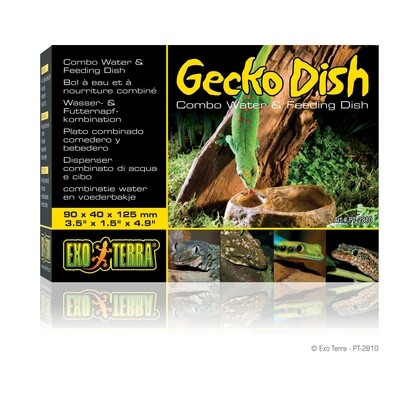 Exo Terra Gecko Dish Combo - 90 x 40 x 125 mm (3.5in x 1.5in x 4.9in)