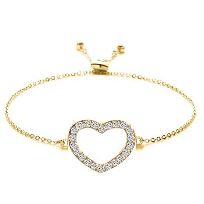 Heart slider bracelet