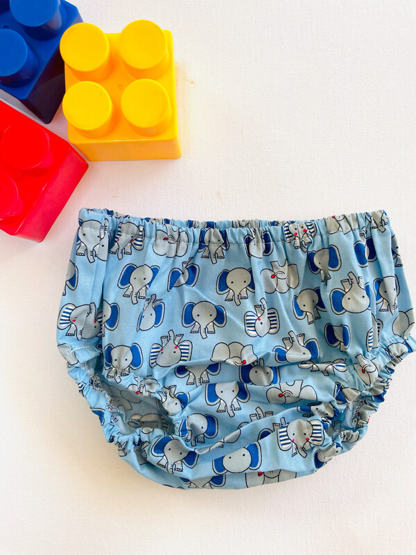 Blue Elephant nappy cover -  for boys