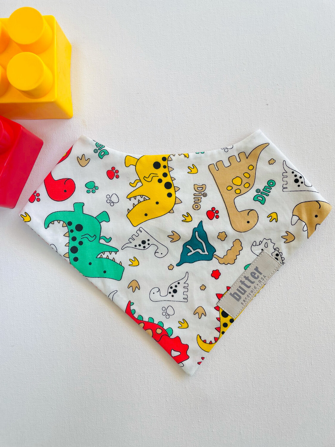 White Dino Bib