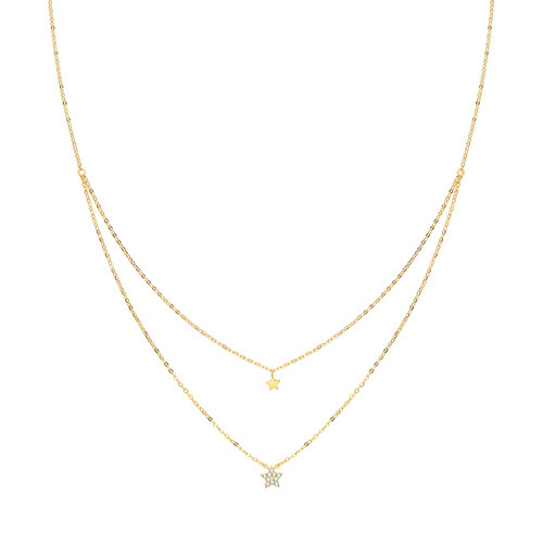 9ct Yellow Gold Double Chain Necklace