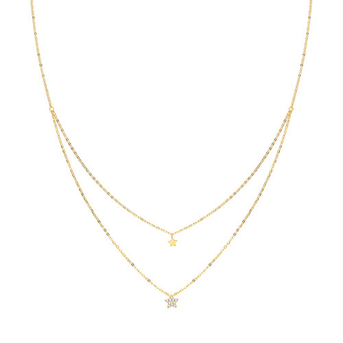 9ct Yellow Gold Double Chain Necklace