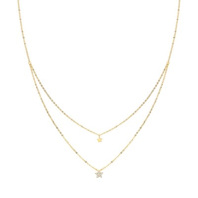 9ct Yellow Gold Double Chain Necklace