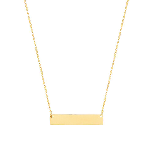 9ct Yellow Gold Horizontal Bar Necklace
