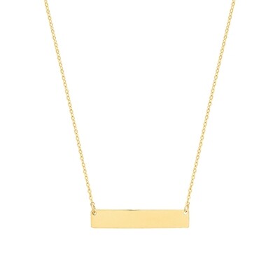 9ct Yellow Gold Horizontal Bar Necklace