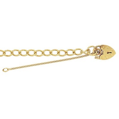 9ct Yellow Gold Ladies 7 inches Charm Bracelet