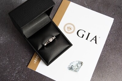 Platinum GIA Certified Solitaire Diamond (0.25ct) Ring