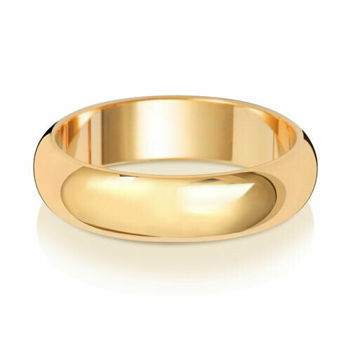 9ct Yellow Gold D Shape Medium 5mm Wedding Ring