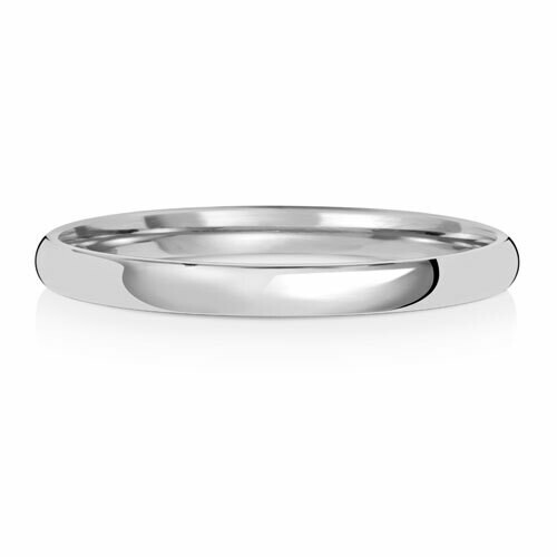 Platinum Slight Court Medium 2mm Wedding Ring