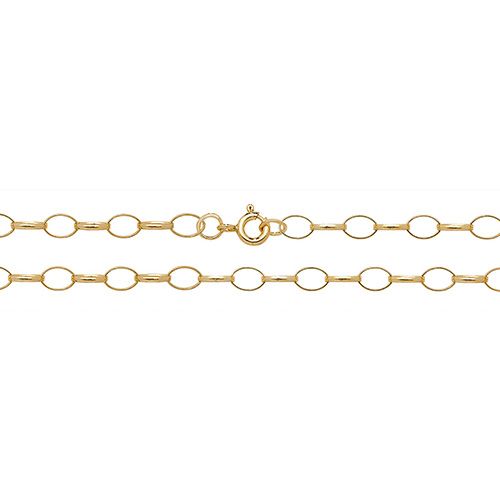 9ct Yellow Gold Oval Belcher Chain