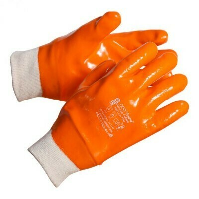 Перчатки диэлектрические оранжевые с манжетой