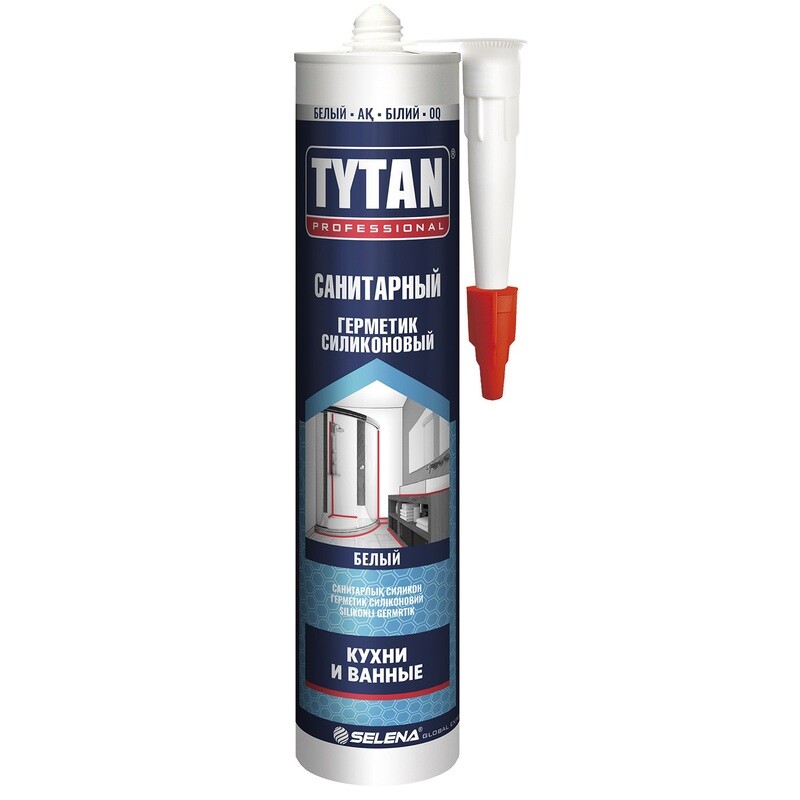 Герметик силиконовый санитарный белый (280мл) "TYTAN Professional"