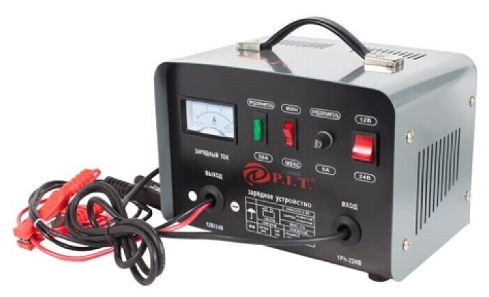Зарядное устройство  PIT PZU10-C1 250 Вт, вых.ток-10А, 6/12В, ток зарядки 5/8, 2,2 кг