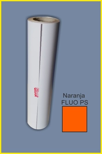 Vinilo textil SISER naranja FLUOR PSA0023 (25 m. largo x 0,5 m. ancho bobina)