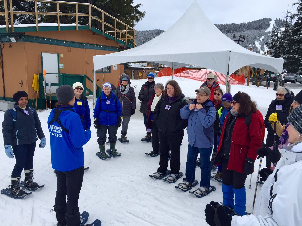 SENIORS SNOWSHOEING