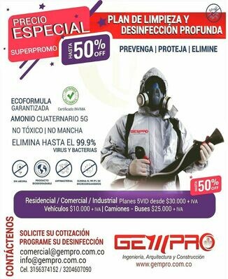 Servicio de Desinfección Profunda