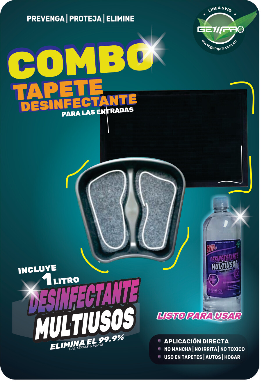 COMBO Tapete Desinfectante + 5VID COMBO Tapete Desinfectante + 5VID