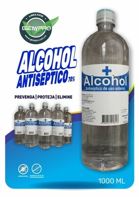 Litro Alcohol Antiséptico 70% Uso Externo