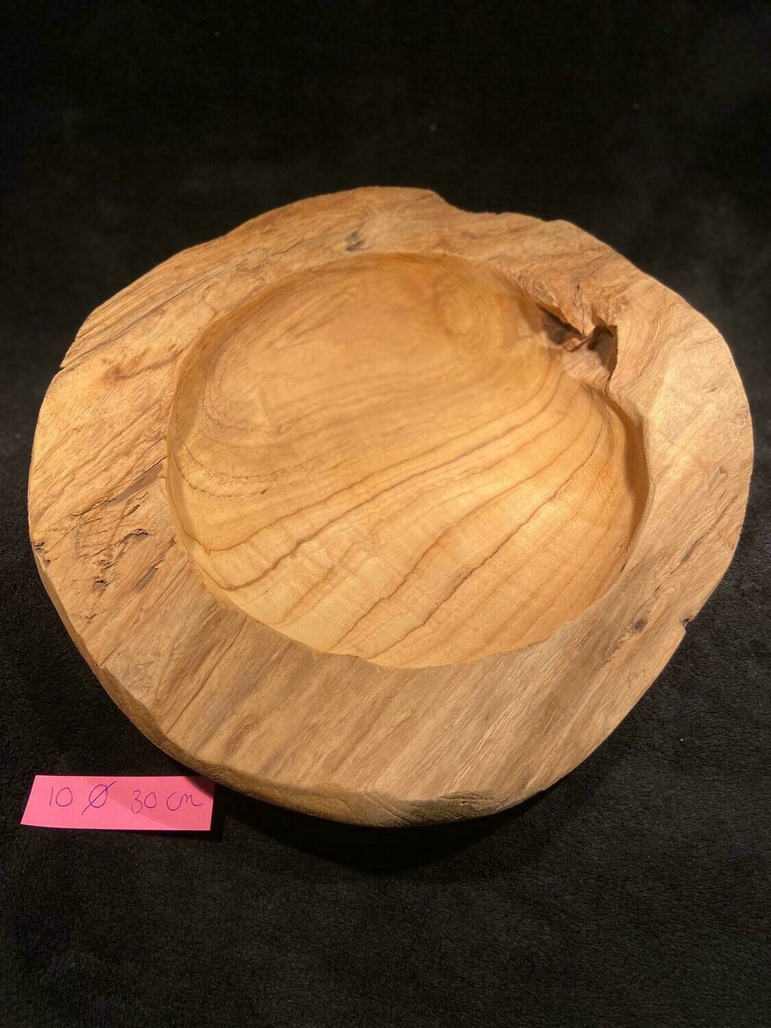 Teakhouten schaal robuust, doorsnede 30cm