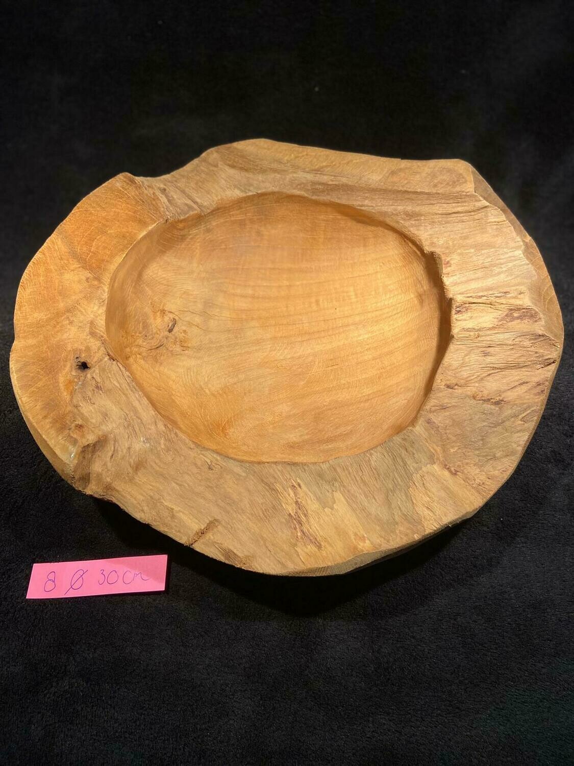 Teakhouten schaal robuust, doorsnede 30cm