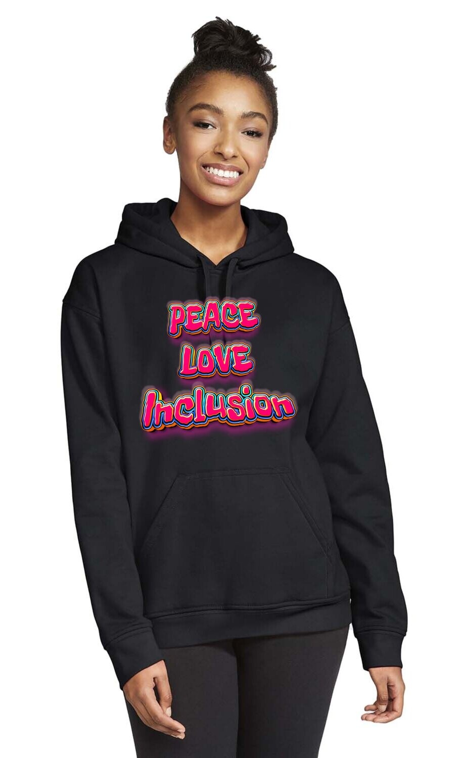 PEACE LOVE INCLUSION Unisex Hoodie Sweatshirt (adult &amp; youth)