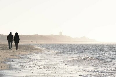 Wandeling op het Zeeuwse strand