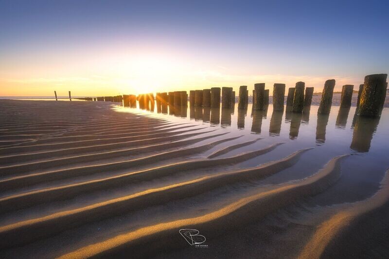 Structuren op het strand