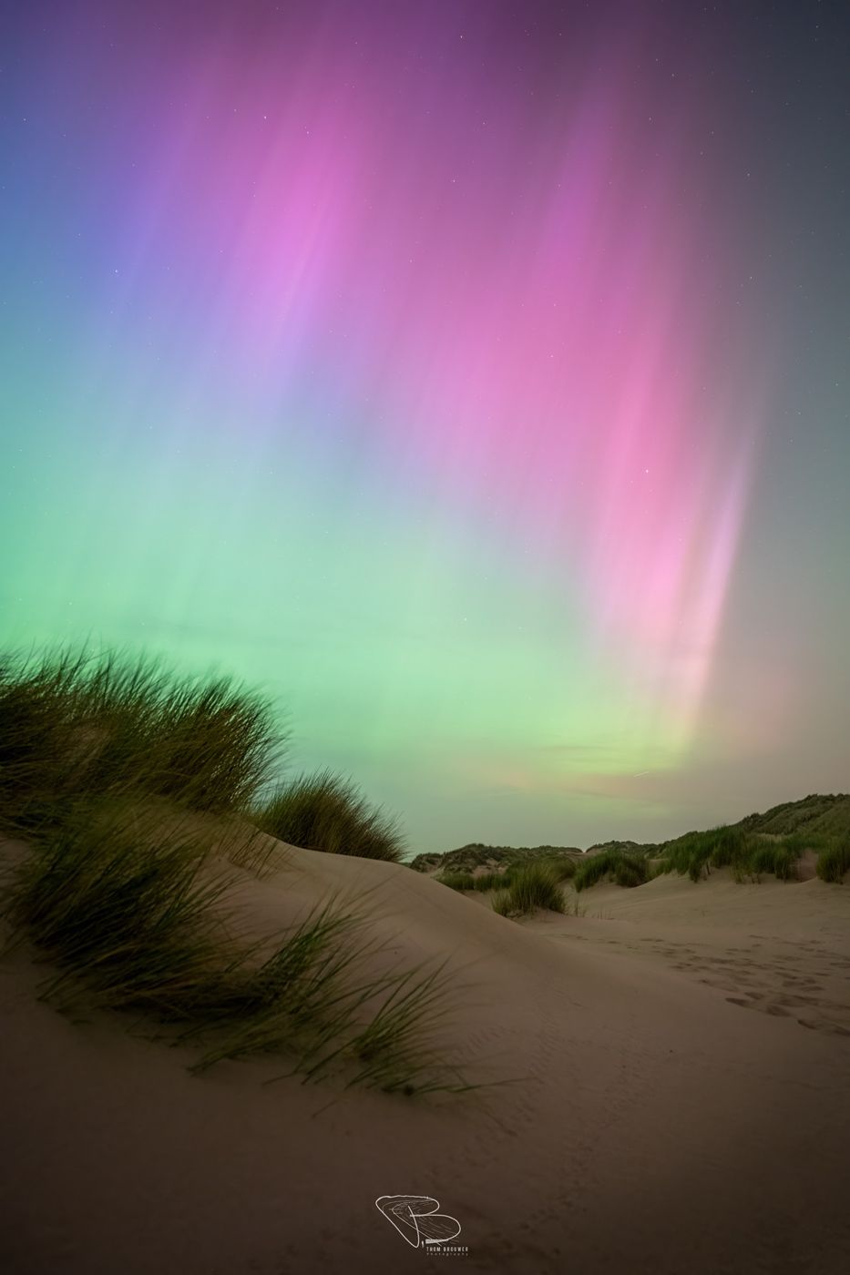 Duinen onder noorderlicht