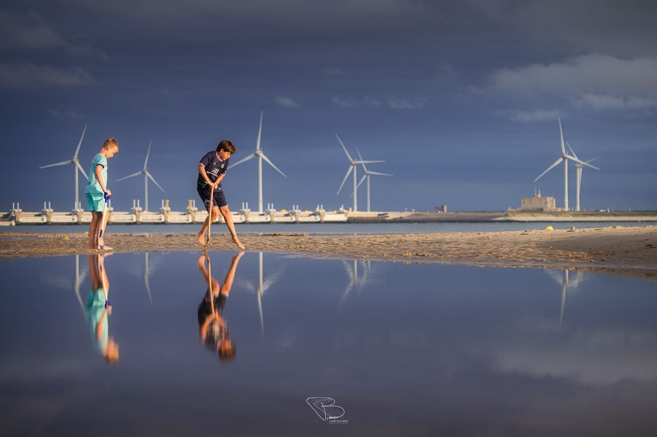 Speeltijd op strand Westenschouwen