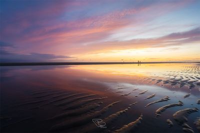 Kleurrijke zonsondergang Westenschouwen