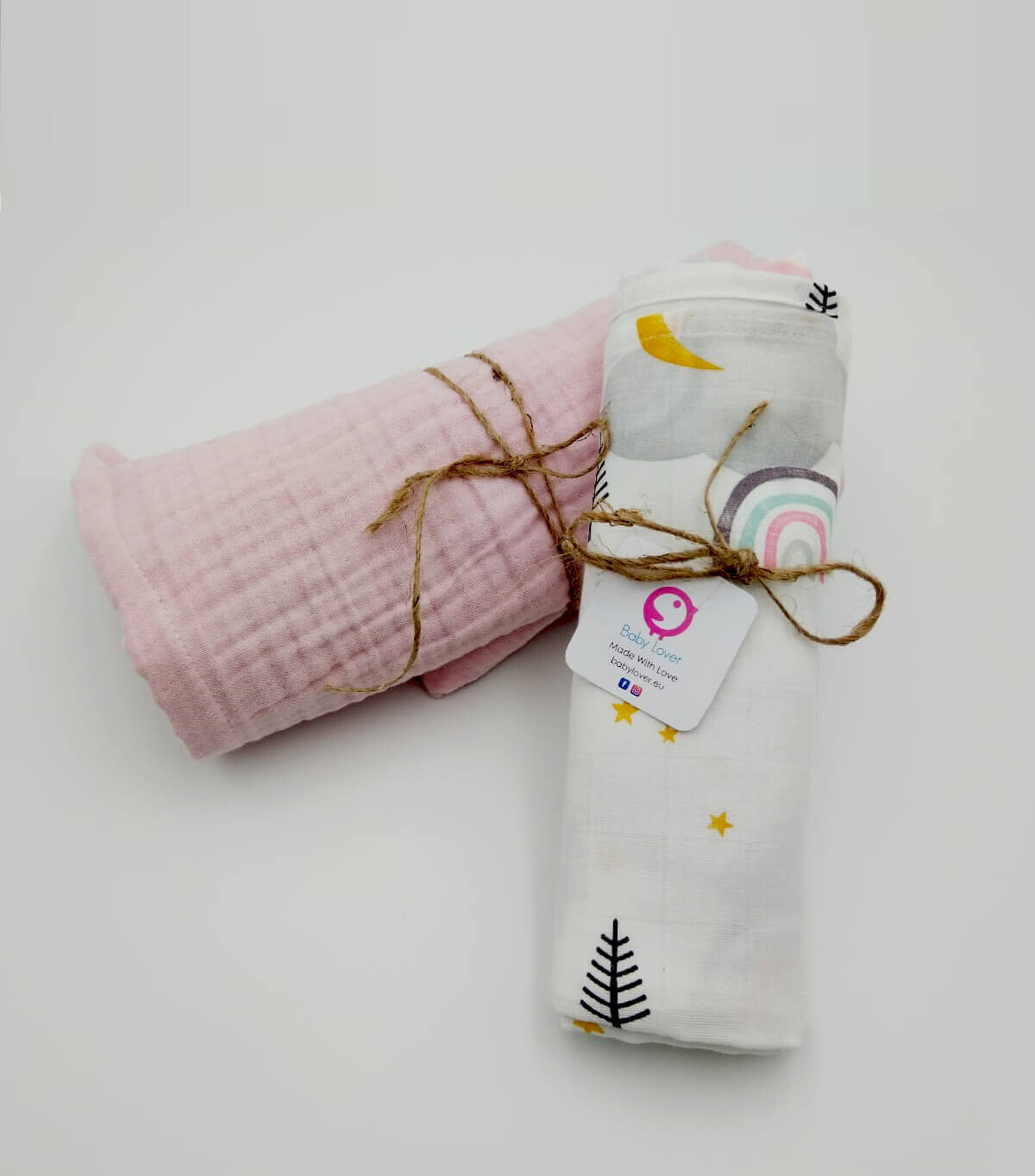 Бебешка пелена+одеяло комплект 2бр. Pink Rainbow