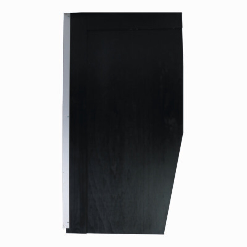 Social Distancing Screen Banquette Seating Wing - Black Ash