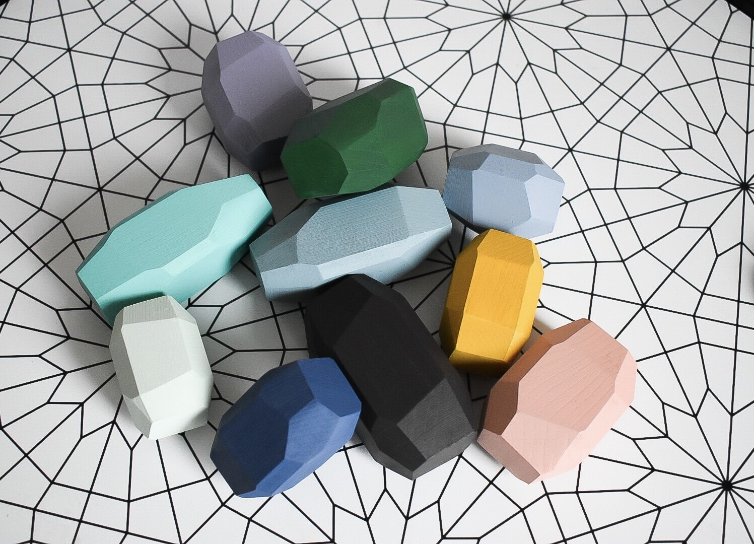 Custom Colours Gem Stacking Blocks