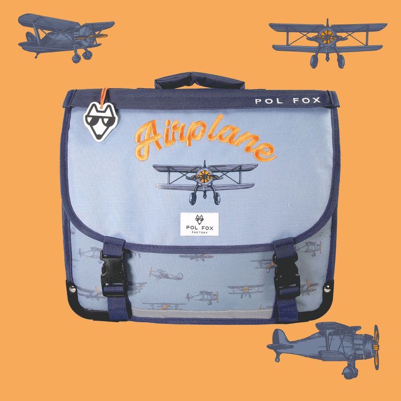 Cartable 38cm AIRPLANE (réversible)