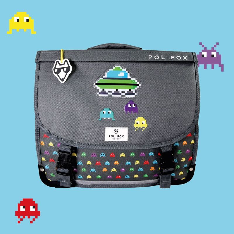 Cartable 38cm SPACE INVADER (réversible)