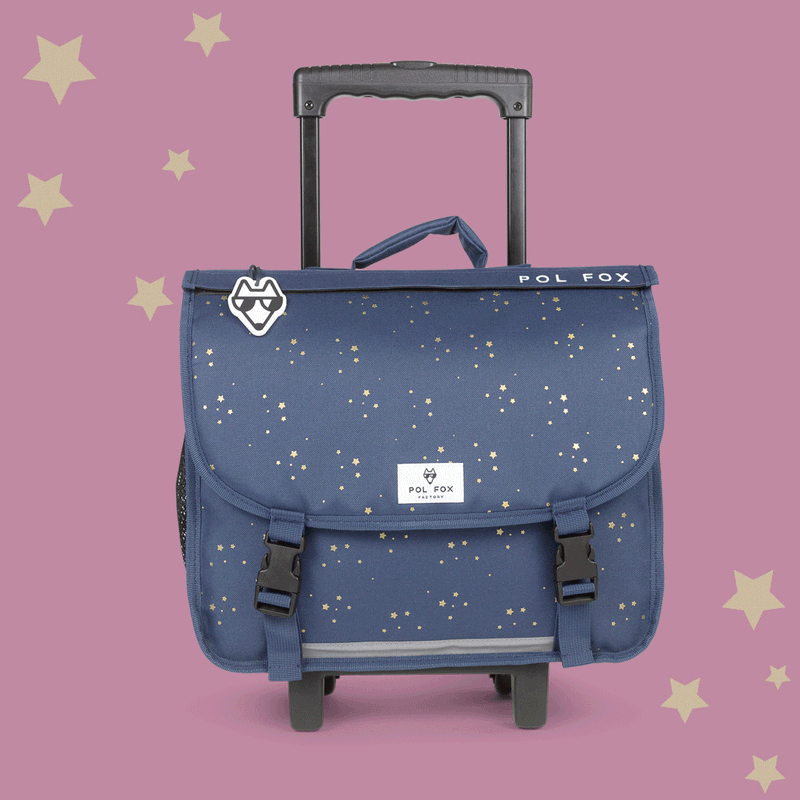 Cartable à roulettes 38cm STAR BLUE (réversible)