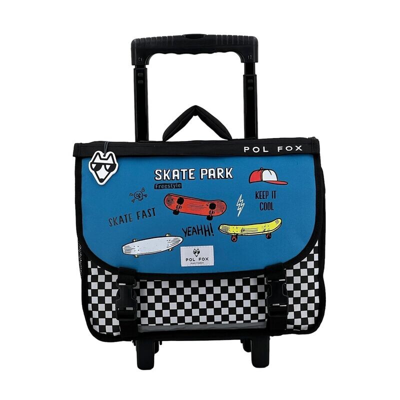 Cartable à roulettes 38cm SKATE 2 (réversible)