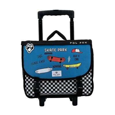 Cartable à roulettes 38cm SKATE 2 (réversible)