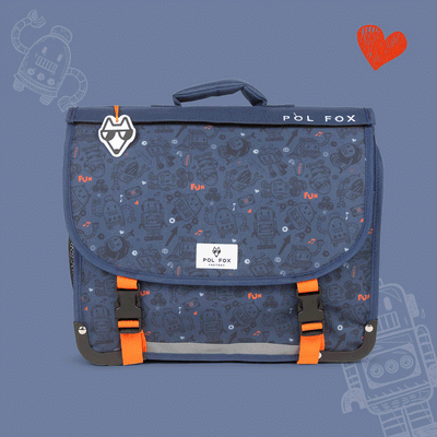 Cartable 35cm ROBOT (réversible)