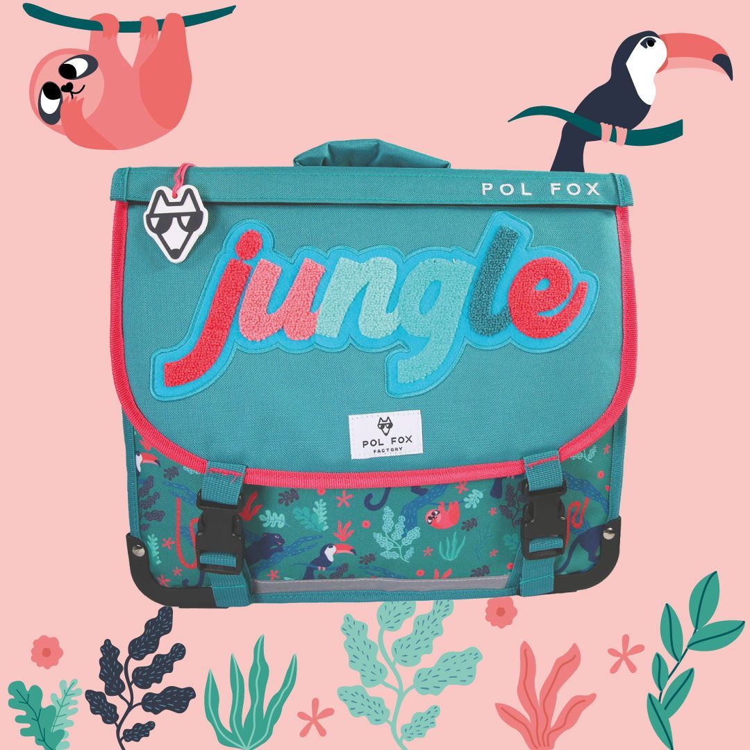 Cartable 38cm JUNGLE (réversible)