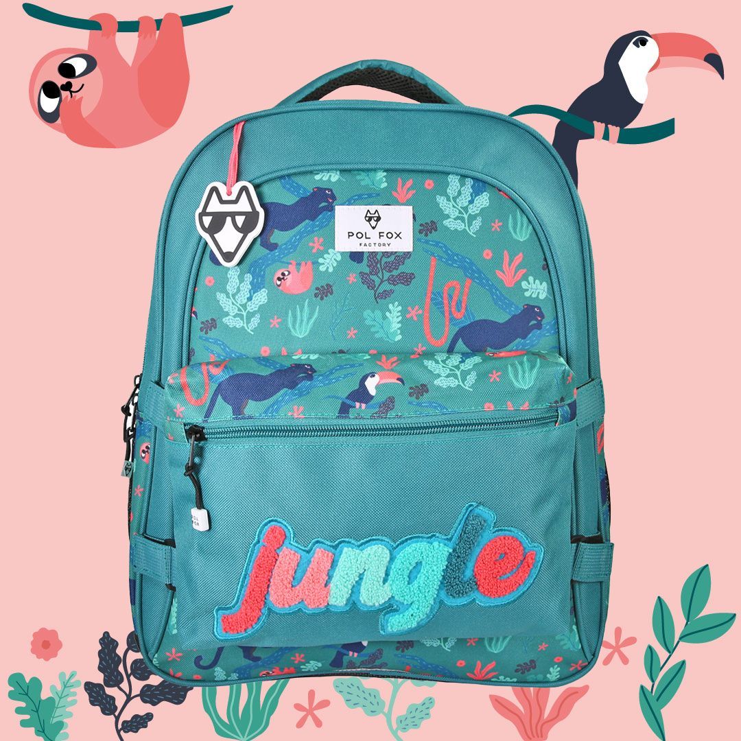 Sac à dos 2 compartiments JUNGLE (poche amovible et réversible) Sac à dos 2 compartiments JUNGLE (poche amovible et réversible)